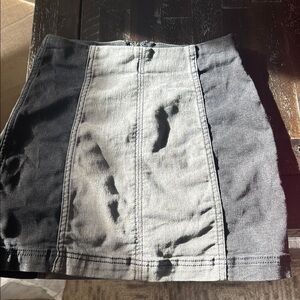 Free People Blue Mini Pencil Skirt with Asymmetrical Style for Casual Occasions